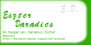 eszter daradics business card